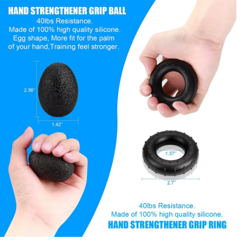 6-Piece Adjustable Hand Grip Strength Trainer Set
