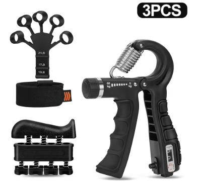 6-Piece Adjustable Hand Grip Strength Trainer Set